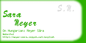 sara meyer business card