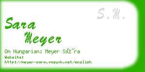 sara meyer business card